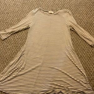 Beige and black dress